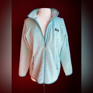 LL. Bean Teal Sweater Fleece Full Zip Up Jacket